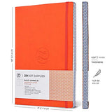 Soft Cover Large B5 Dotted Journal - Enjoy Bullet Journaling with a 7x10-inch, Non-Bleed Thick 120gsm Paper, Dot Journal in Orange, Japanese Edge ZenART Supplies