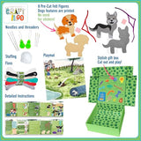 CRAFTILOO 8 Pre-Cut Dogs Stuffed Animal Fun Kids Sewing Kit for Kids Ages 8-12 Children Beginners Sewing kit Kid Puppy Crafts Felt Pillow Plush Craft CRAFTILOO