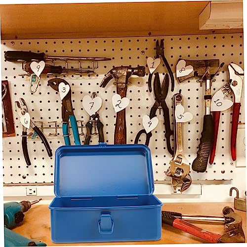 Uonlytech Box Portable Tool Box Mechanic Tool Box Tractor Implements Repairing Tool Box Portable Tool Box with Wheels Tool Chest Metal Tool Case Iron - WoodArtSupply