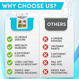 Hula Home Stained Glass Mandala Art Kit - DIY Window Clings with Markers, 10 Suncatchers - Perfect Hobby for Adults, Kids, Teens & Seniors - Ideal Hula Home