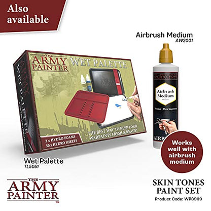 The Army Painter Skin Tones Paint Set, 16 Acrylic Paints, 4 empty bottles and 16 Mixing Balls for Advanced Techniques in Wargames Miniature Model - WoodArtSupply