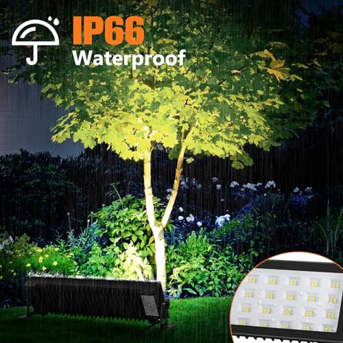 OOOLED 2 Pack LED Shop Lights, 100W 13000LM 6000K Super Bright LED Work Light, IP66 Waterproof LED Flood Light Outdoor with Plug, LED Shop Lights for OOOLED