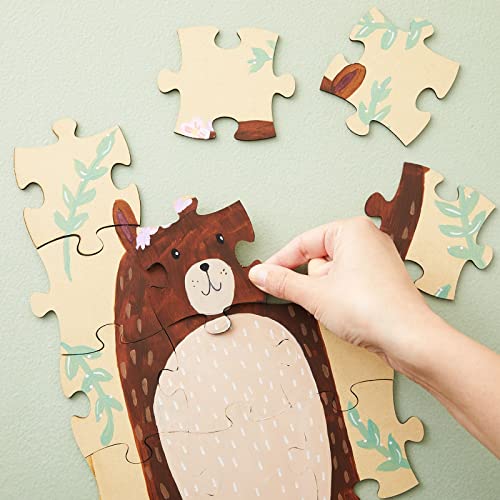 50 Blank Wooden Puzzle Pieces for Crafts, DIY Art Projects, Unfinished Customizable Jigsaw Wood Puzzle to Draw On Bright Creations