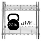 Honey-Can-Do SHF-01054 5-tier chrome shelving unit, 250 lbs Honey-Can-Do