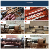 Professional mini Lathe Machine, Lathe Tools Woodworking Machine, Lathe Beads Polisher, CNC DIY Woodworking Wood Lathe Machine (Silver) Jinegelela