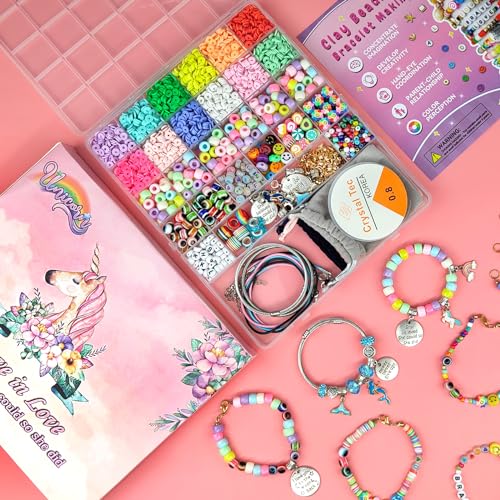 leitait Toys Bracelet Making Kit -3100pcs Beads for Charm Jewelry Making Kit Supplies DIY Arts Halloween and Christmas Party Favors Crafts for Kids - WoodArtSupply