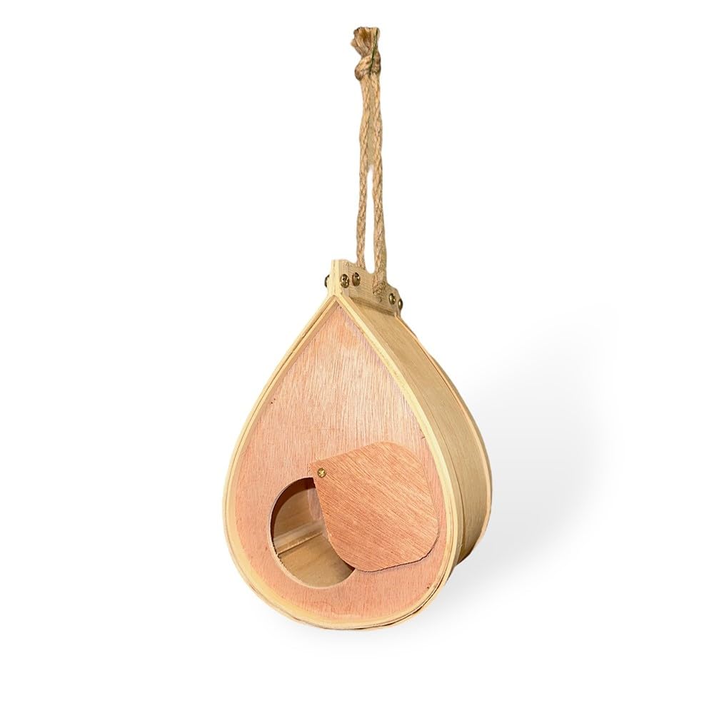 Pollinating Palace - Outdoor Hanging Wooden Bird House,Outdoor Birdhouse for Hummingbirds, Bluebirds and Finch Cardinals, Songbirds, Birdhouse GardeningProducts4Less