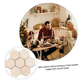 ABOOFAN 100pc Hexagon Wood Slices Unfinished Hexagon Cutouts Blank Wood Hexagon Unfinished Wood Hexagon Cutouts Unfinished Wood Cutout Unfinished ABOOFAN
