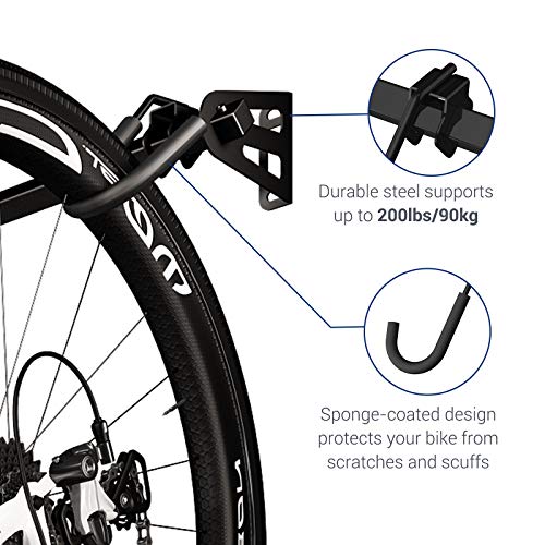 FLEXIMOUNTS 6-Bike Storage Rack for Garage, Heavy-Duty Wall Mount Hanger for Home & Garage, Holds Up to 300lbs - WoodArtSupply