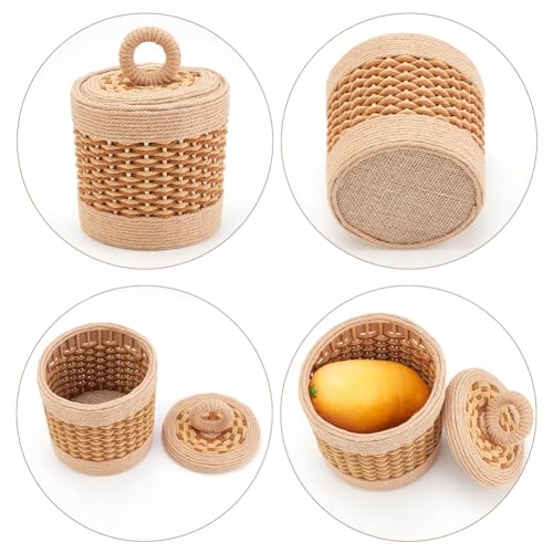 FREEBLOSS Macrame Basket Kit DIY Macrame Kit for Beginners Video Tutorials Basket Weaving Craft Adults Macrame Craft Kit for Gift FREEBLOSS