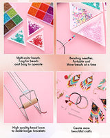 Jexine 48000 Pcs Bead Loom Kit Beading Supplies 2 mm Seed Beads Loom Kit for Adults Bracelets Jewelry Earring Making Tools Christmas Gifts for Girls Jexine