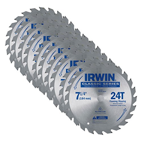 Irwin 25130 Classic Series Circular Saw Blade 24T 7-1/4" (Pack of 10) Irwin Tools