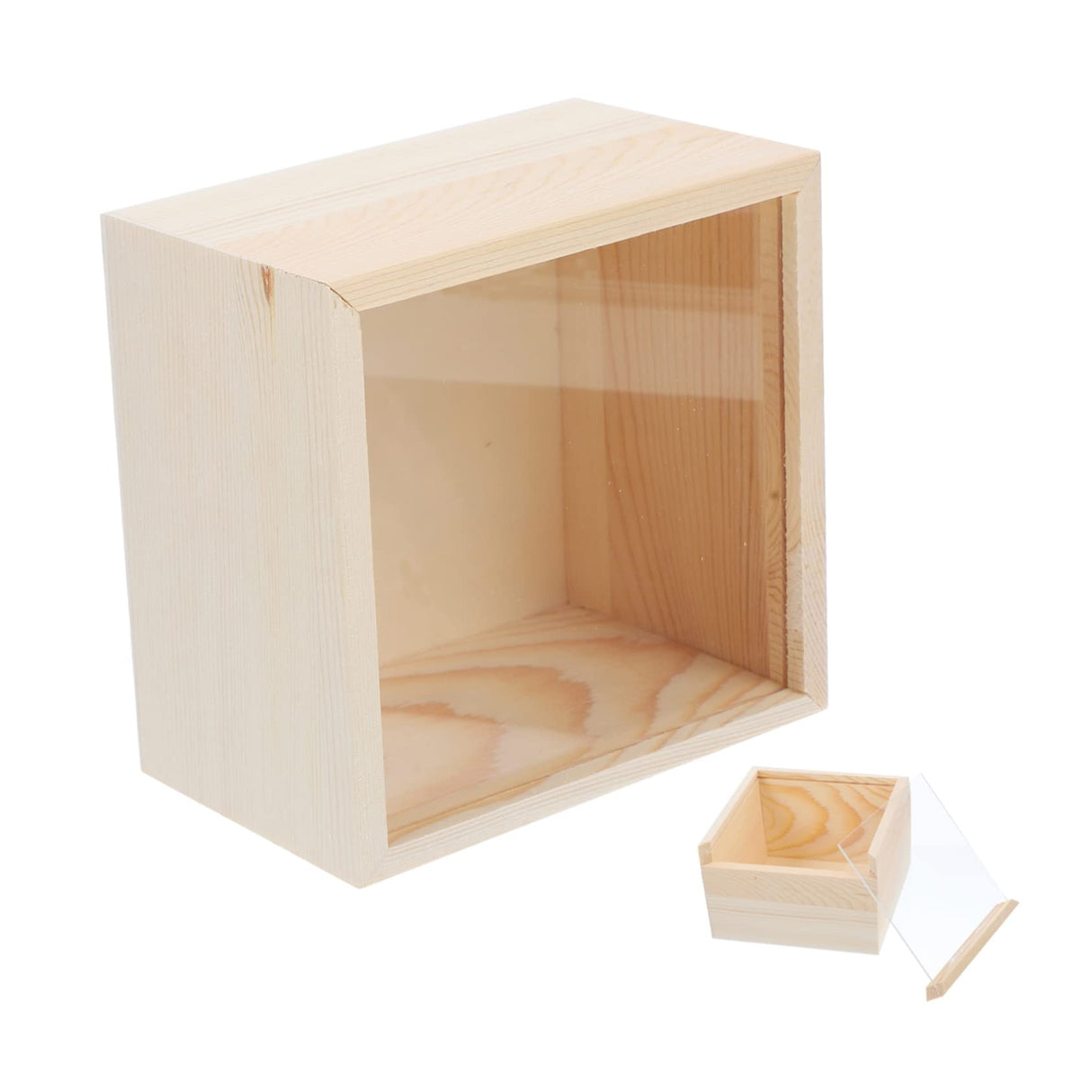 NOLITOY Box Storage Wooden Box Earring Desk Topper Tip Jar Desk Tray Party Gifts Supplies Wooden Tea Organizer Wooden Crates Unfinished Wooden Tray NOLITOY