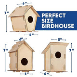 9 DIY Bird House Kits For Children to Build - Wood Birdhouse Kits For Kids to Paint - Unfinished Wood Bird Houses to Paint for Kids - Wood Craft CRAFTY HAPPITOYS