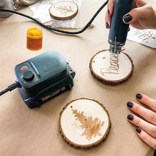 JAJADO Wood Burning Paste and Mini Squeegee, 4 OZ Wood Burning Gel for Wood Slices, Canvas, Denim, Craft Woodboard, Heat Activated Wood Burning JAJADO
