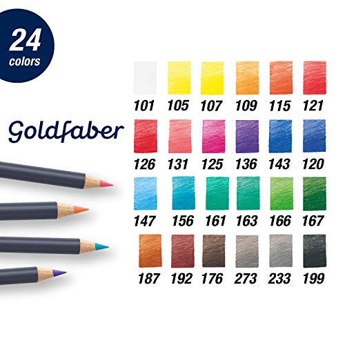 Faber-Castell Goldfaber Color Pencils Tin Set, 24ct. Faber-Castell
