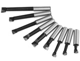 9-Piece 1/2" Carbide Boring Bar Set with 2" Boring Head & R8 Shank for Boring Milling Machines Mefape