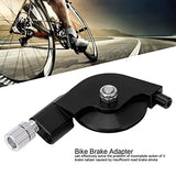 ZLXHDL Bicycle Disc Brake Conversion Aluminum CNC Machining Bike V Brake Adapter Cable Stroke Converter Caliper Regulator for Road Cycling(Black) ZLXHDL