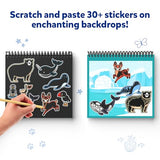 Skillmatics Magical Scratch Art Book for Kids - Animals, Craft Kits & Supplies, DIY Activity & Stickers, Gifts for Toddlers, Girls & Boys Ages 3, 4, Skillmatics