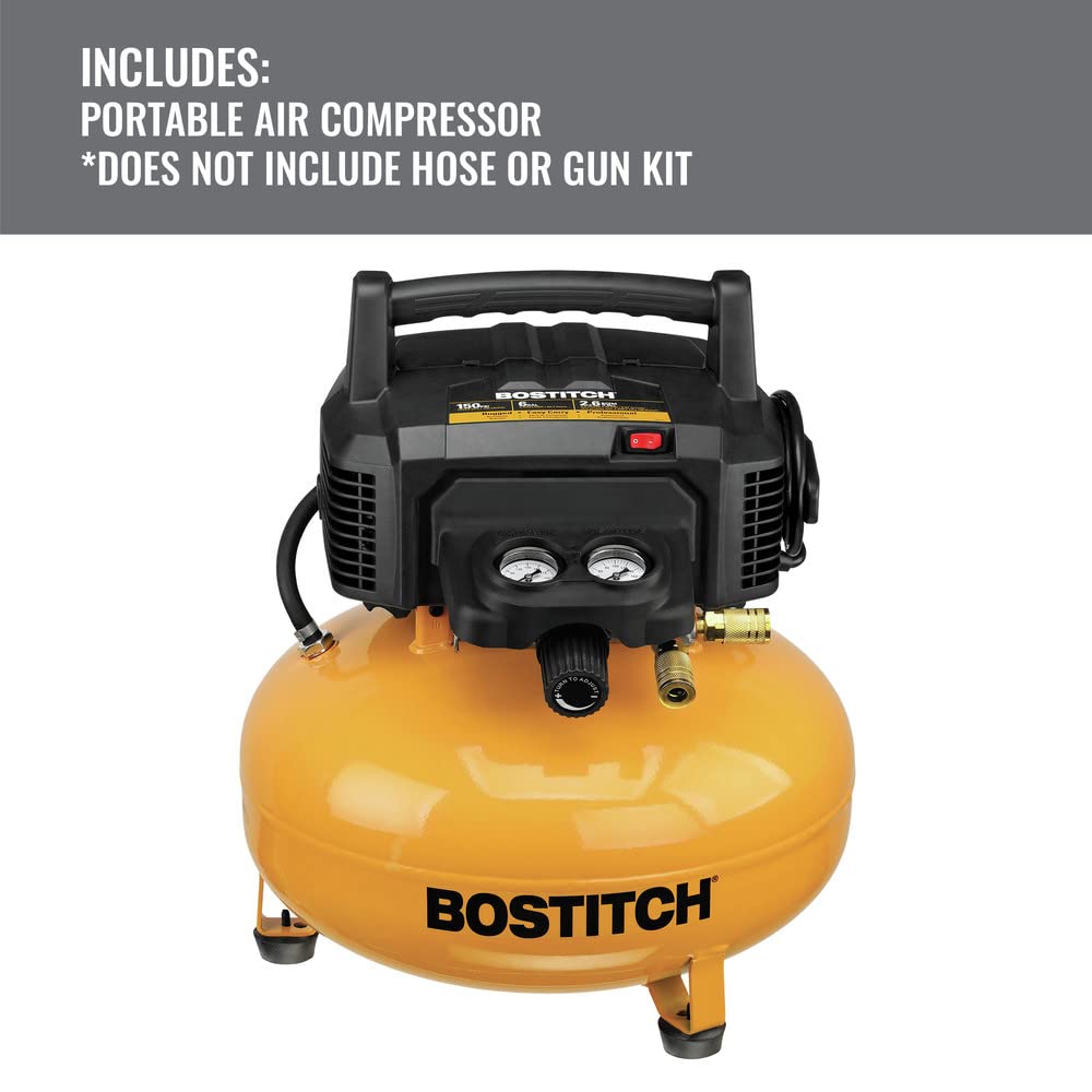 Bostitch BTFP02012 6 Gallon Pancake Compressor - WoodArtSupply