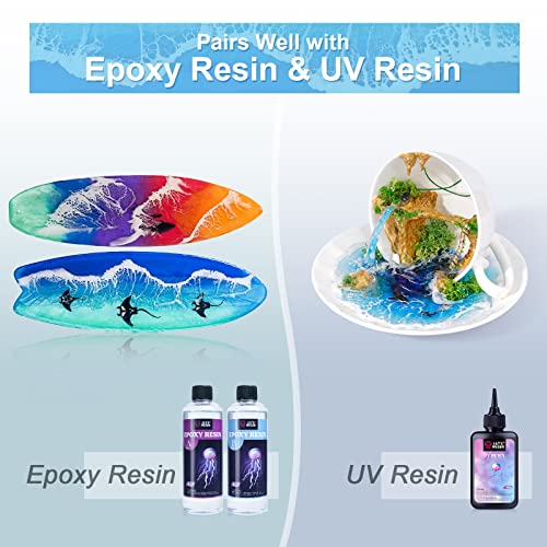 LET'S RESIN Ocean White Epoxy Resin Pigment 167g/5.89oz, High Concentrated Pigment Paste for Epoxy Resin & UV Resin, UV Resistant Opaque Pigment for