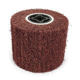 120x100x19mm Non-Woven Abrasive Wire Drawing Polishing Burnishing Wheel Flap Brush for Surface Treatment Stainless Steel, Aluminum, Copper, and More Baisiky