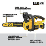 DEWALT 20V MAX* XR Chainsaw Kit, 5-Ah Battery, 12-Inch (DCCS620P1) DEWALT