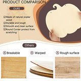 Whaline 5 Pieces 11.6 Inch Thanksgiving Unfinished Wood Pumpkin Cutout with 80Pcs Fake Maple Leaves Ribbons Hemp Rope Fall Pumpkin Wooden Slices for Whaline