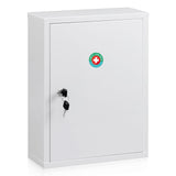 KYODOLED Wall Mount Medicine Cabinet, Large Capacity First Aid Wall Cabinet for Bathroom, Locking Medicine Cabinet with Key, Secure Steel Lock Box KYODOLED