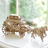UGEARS Mechanical Wooden 3D Puzzle Model Stagecoach Construction Set UGEARS