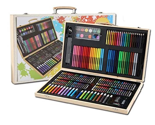 SMSOM Art Supplies, 180 Piece Deluxe Wooden Art Set Crafts Drawing Painting Kit, Creative Gift Box for Teens Adults Artist Beginners, Art Kit, Art - WoodArtSupply