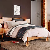 TAICHEUT 6 Pack Wood Bed Risers, 4 Inch Natural Square Dark Wood Furniture Lifters, Heavy Duty Wood Extenders for Beds, Tables, Sofas, Dressers, TAICHEUT