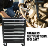 nifoti 7 Drawers Tool Cart on Wheels,Multifunctional Rolling Tool Chest Tool Storage,Drawers Rolling Tool Trolley Organizer Tool Case for nifoti