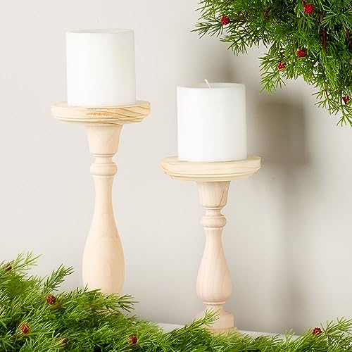 Unfinished Wood DIY Pillar Candle Stands Kit by Factory Direct Craft for Crafting and Creating Factory Direct Craft