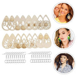 COHEALI 3 Sets Wooden Earrings Unfinished Wooden Earring Making Kit Earring Hooks for Jewelry Making African Jewelry Findings Earring Posts for COHEALI