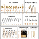 BESTZO Wood Burning Kit -LCD Wood Burning Tool Kit With Soldering Iron, Pyrography Tool Kit Wood Burning Pen With Embossing,Carving,Soldering Tip, Bestzo
