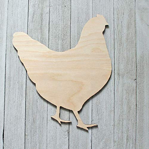 3 Set of 4 Hen Chicken Farm Unfinished Wood Cutout Cut Out Shapes Painting Crafts