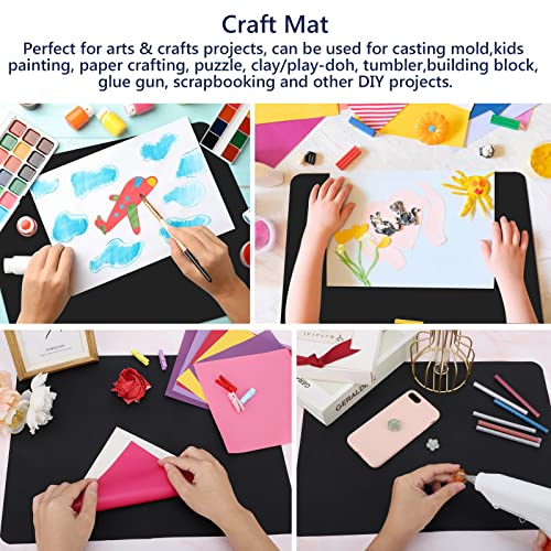 Gartful 2 Pack Silicone Crafting Mats, 15.7" x 11.8" Silicone Mat for Crafts, Large Heat Resistant Sheet for Jewelry Casting, Epoxy Resin, Painting,