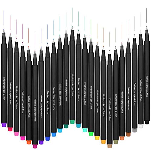 Yansanido 100 Pcs 100 Colors Fine Point Line Drawing Pens, 0.4mm of Pen Point for Painting, School and Office Supplies (100 colors) Yansanido