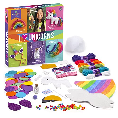 Craft-tastic — DIY Arts & Craft — I Love Unicorns Kit — 6 Amazing Unicorn-Inspired Projects! — For Ages 7+ - WoodArtSupply