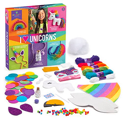 Craft-tastic — DIY Arts & Craft — I Love Unicorns Kit — 6 Amazing Unicorn-Inspired Projects! — For Ages 7+ - WoodArtSupply