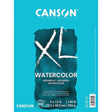 Canson XL Watercolor Pad 9"x12" 30 Sheets + Watercolor Painting Set W/Tin Canson