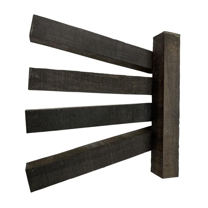 Exotic Wood Zone |Gaboon Ebony Pack of 2 Pen Blanks, Wood Turning Blanks| 3/4" x 3/4" x 5"