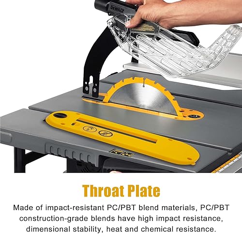 DWE7402DI Dado ThroatPlate for 10-Inch Portable Table Saw Compatible with DeWalt 10"Table Saw DWE7490 DWE7491 DWE7491RS DWE7492 FBULWSEC