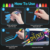 Window Chalk Markers for Cars Washable: 8 Colors Jumbo Liquid Chalk Marker with 10mm Thick Tips, Big Chalkboard Markers, Car Window Paint Markers Pen KERIFI