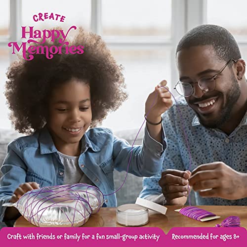 3D String Art Kit for Kids - Makes a Light-Up Heart Lantern - 20 Multi-Colored LED Bulbs - Kids Gifts - Crafts for Girls and Boys Ages 8-12 - DIY Dan&Darci