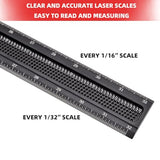 GOINGMAKE Woodworking T-Square 32 Inch Aluminum Alloy T Square Ruler 1/32" Hole Scrbing Guides Positioning Scribe Tool Precision Woodworking Ruler goingmake