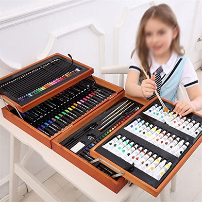 DDYYCX Art Supplies, 174 Piece Deluxe Wooden Art Set, Coloring Drawing Art Set, Drawing Art Kit with Crayons, Oil Pastels, Colored Pencils, Sketch - WoodArtSupply