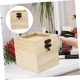 ABOOFAN 3 Pcs Wooden Box with Glass Lid Jewelry Gift Boxes for Earrings Jewelry Container Plain Gift Boxes Earring Display Holder Glass Jewelry ABOOFAN