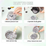 HTVRONT Chunky Glitter for Resin - 200g/7oz Silver Glitter, Designed Shaker Cap Holographic Glitter, Craft Glitter Powder Mixed Chunky Fine Flakes HTVRONT